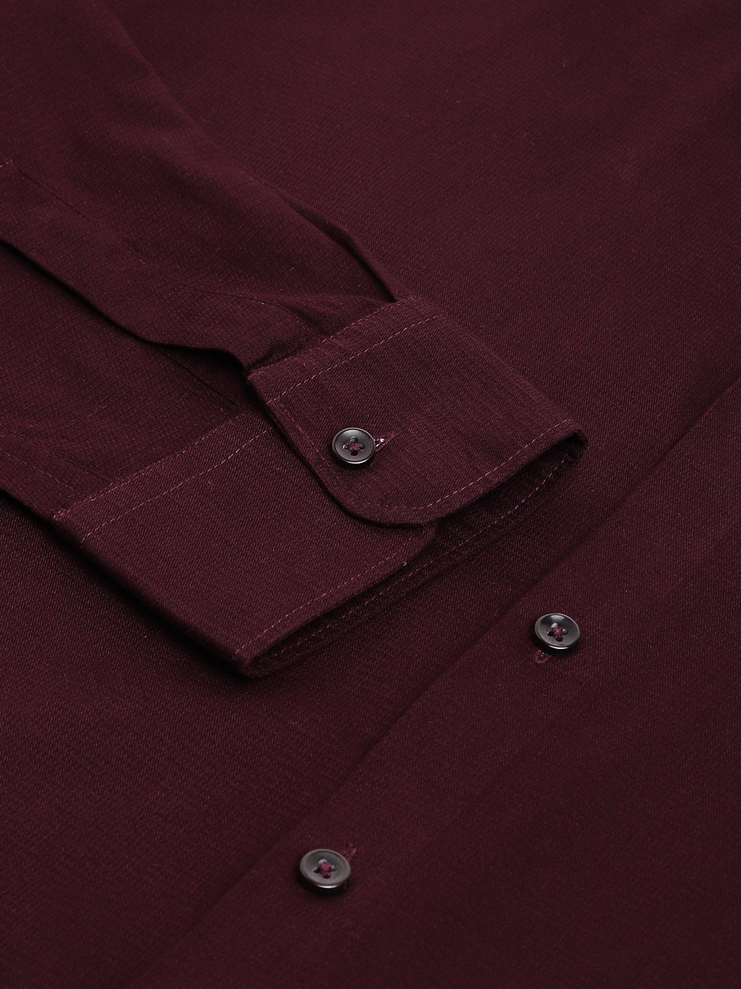 MAROON DOBBY SOLID COTTON FORMAL SHIRT