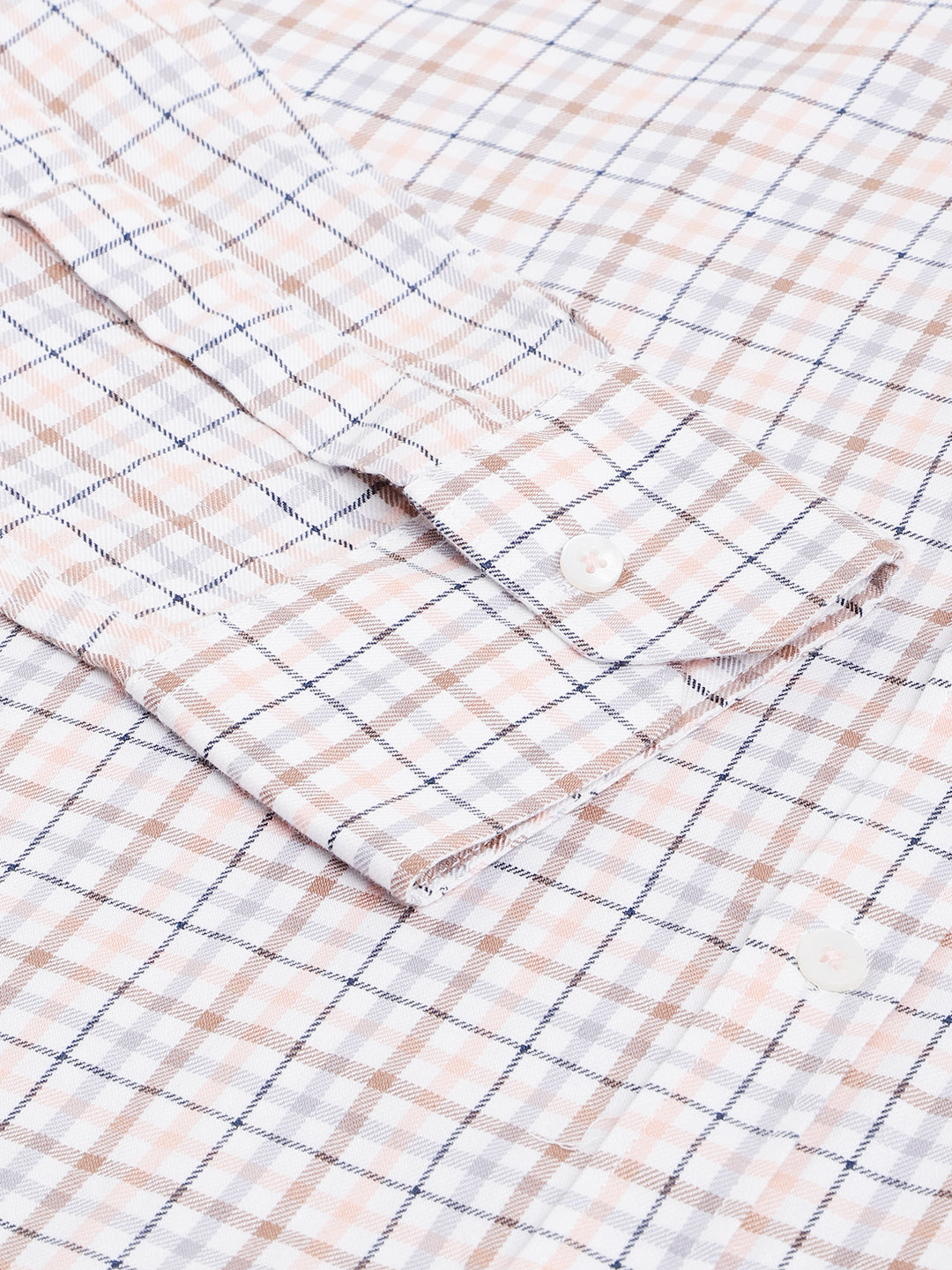 LIGHT PINK & WHITE SMALL TWILL CHECKS COTTON SHIRT