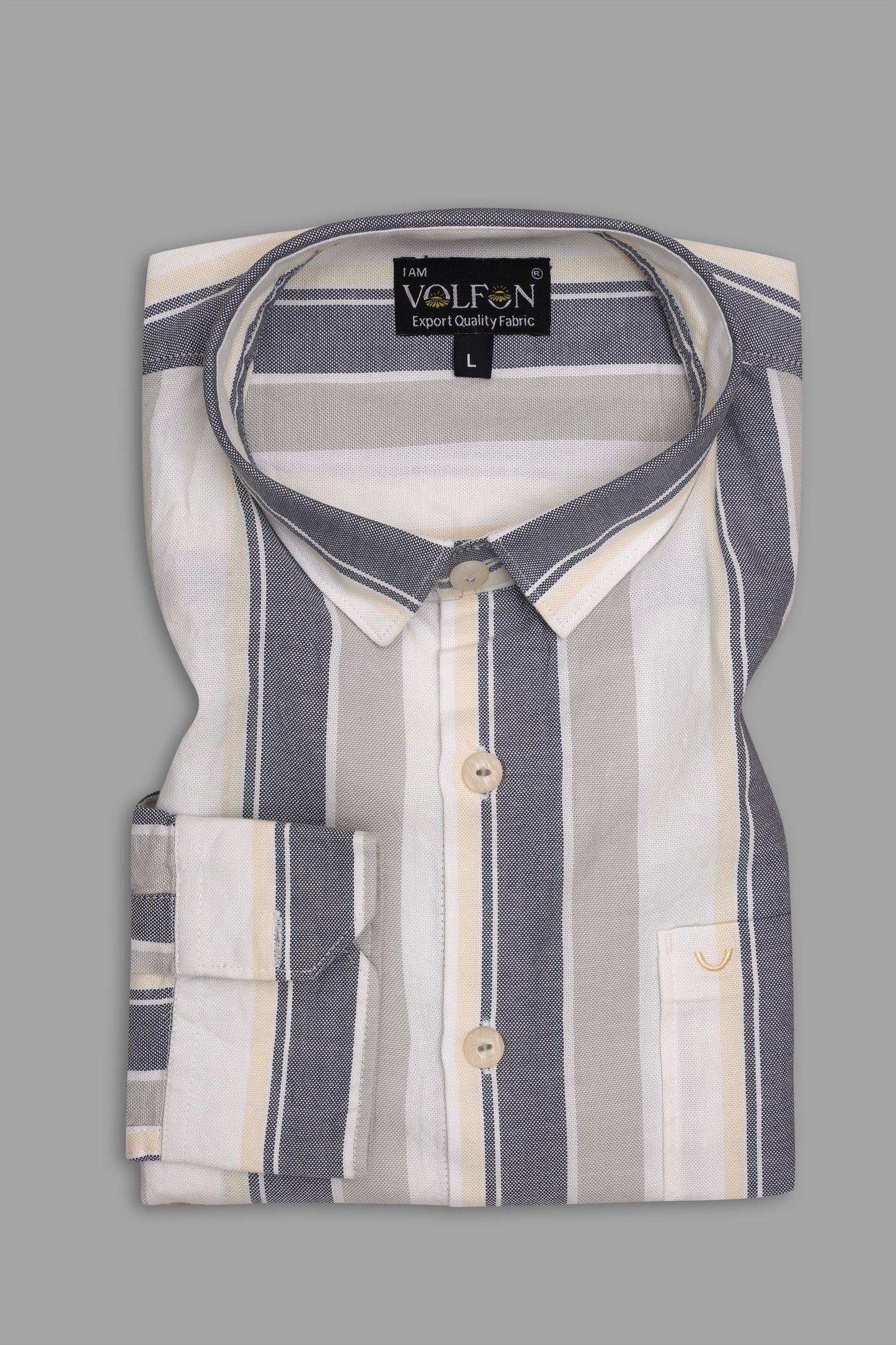 WHITE WITH BLACK BROAD STRIPE OXFORD COTTON SHIRT