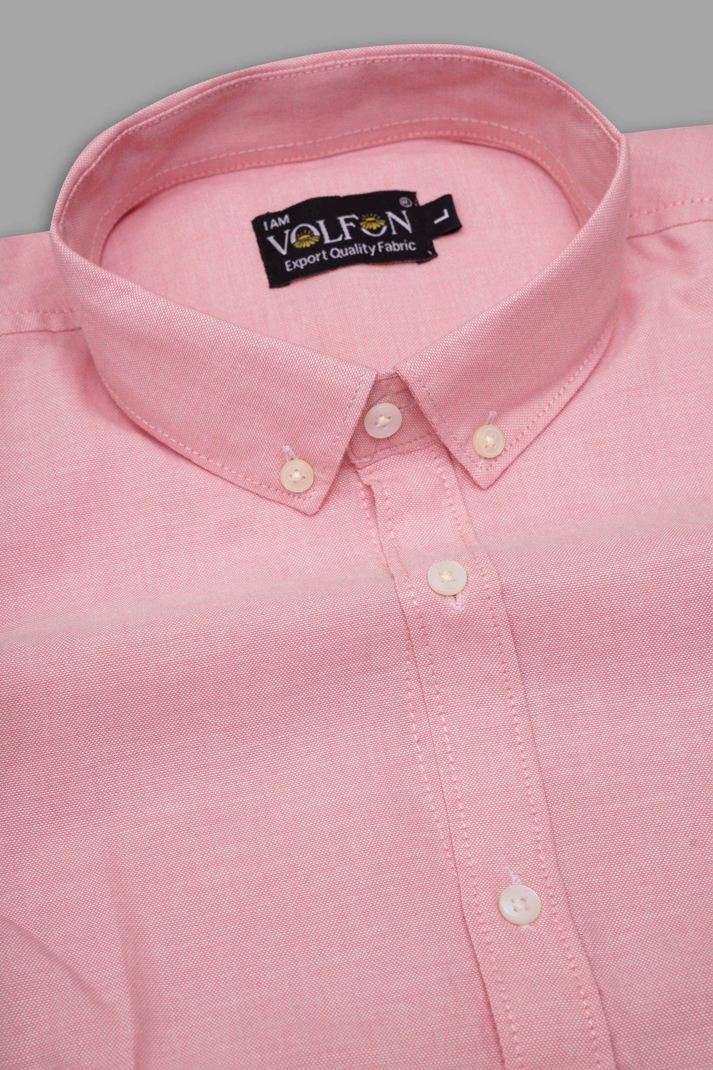 PINK COTTON SLUB WITH LYCRA SOLID SHIRT