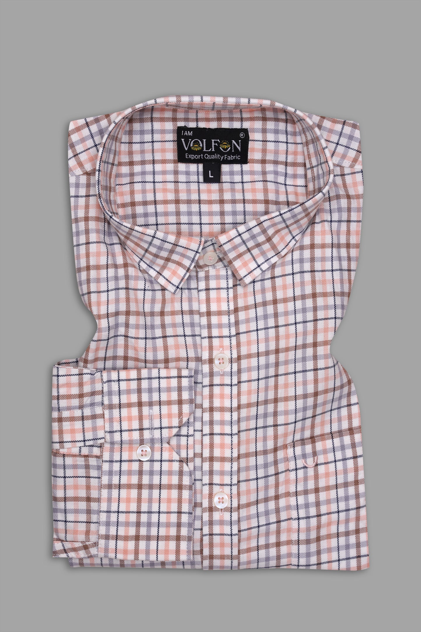 LIGHT PINK & WHITE SMALL TWILL CHECKS COTTON SHIRT